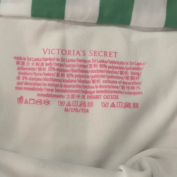 Victoria’s Secret bikini with green and white stripes NWT Size M - Picture 10 of 10